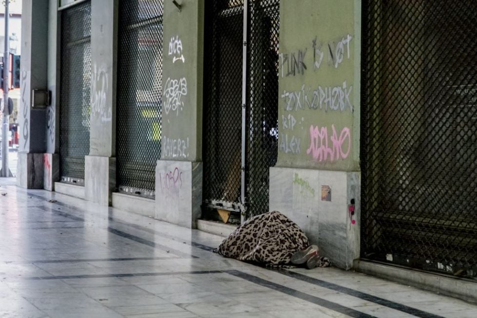 άστεγος Αθήνα